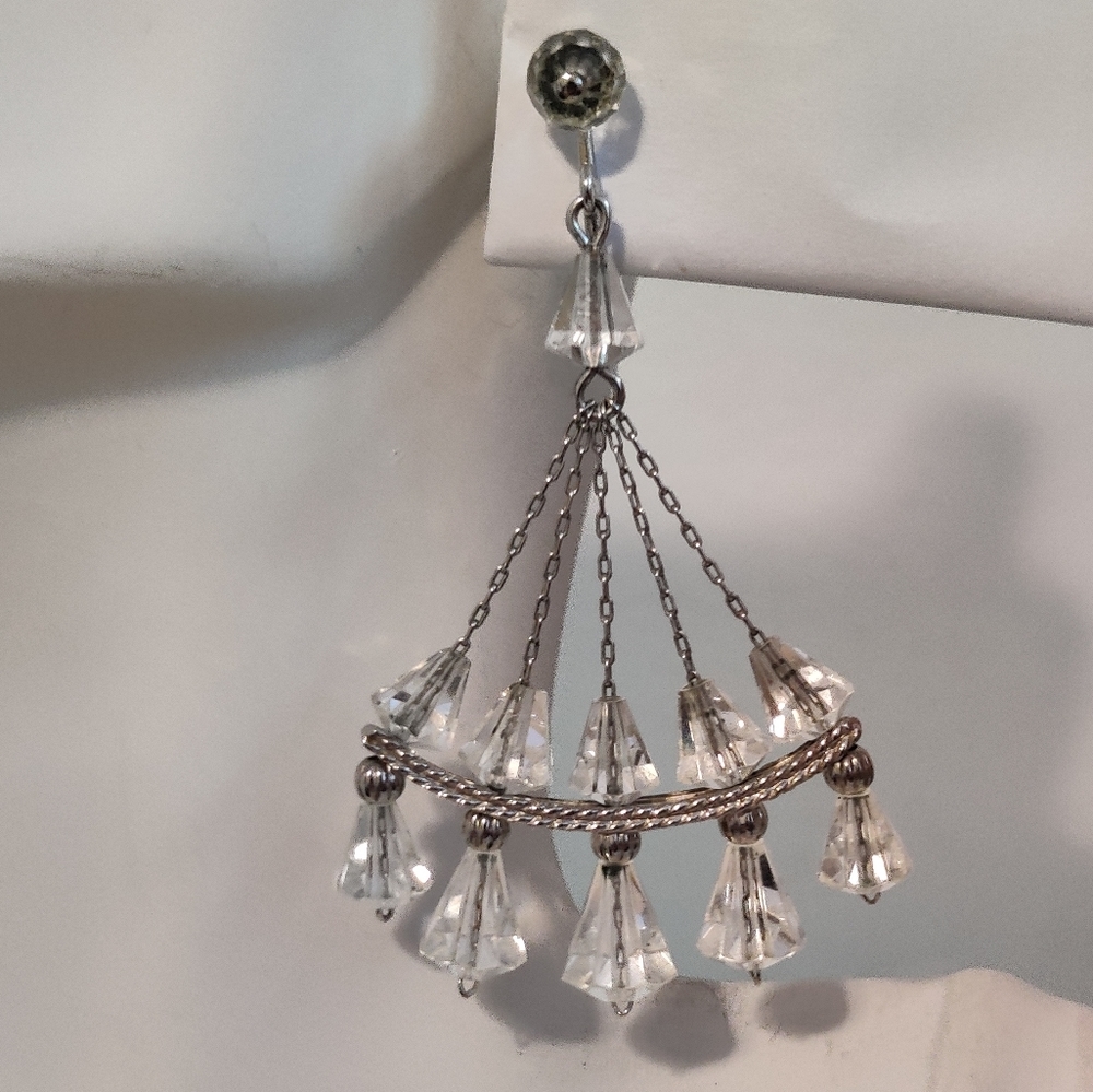 Boucher for Avon de Belleville Crystal Chandelier Earrings